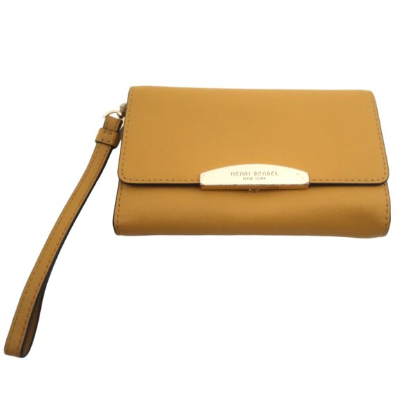henri bendel Handbags - HENRI BENDEL Textured yellow leather clutch wallet